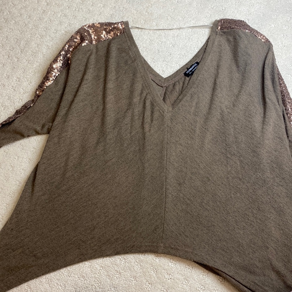 Brown sequin sweater